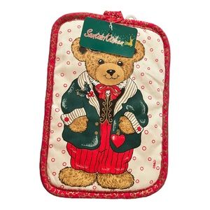 Vintage Santa’s Kitchen Christmas Bear Pot Holder NEW